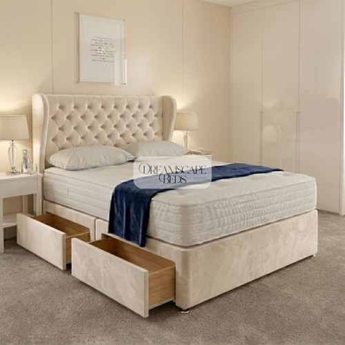 Chesterfield divan bed set - bed,