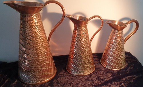 Set 19th copper jugs by - of, c