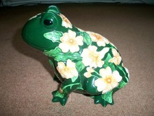 Vintage retro Floral Parade Porcelain Frog by Tina Wagstaff