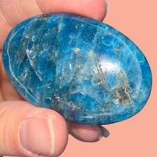 Natural Blue Apatite Palmstone