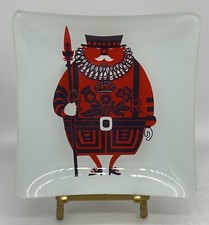 Kenneth Townsend Beefeater Glass Tray, 1970's