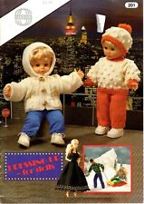SIRDAR 201 DRESSING UP FOR DOLLS KNITTING PATTERNS BOOKLET COPY