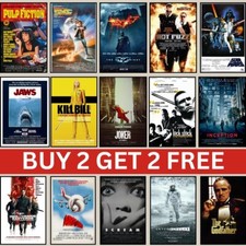 ALL TIME GREAT MOVIE POSTERS WALL ART CLASSIC MOVIE MODERN CINEMA A5 A4 A3