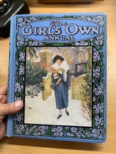 *RARE* 1924 "THE GIRL'S OWN ANNUAL" VOL 45 ILLUSTRATED 2.1kg HARDBACK BOOK (EV3)