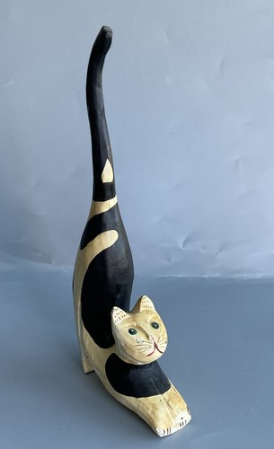 Vintage hand carved wooden - carved,