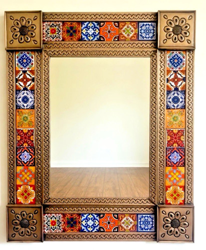 Mexican punched tin - punched, mirror