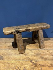 Vintage Rustic Wooden Plant Stand / Pot Stand / Stool