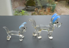 ?Vintage Miniature Handblown Glass Figurines - Puppy and Dog