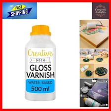 Acrylic Gloss Finish 500ml - Fast-Drying, Weather-Resistant for Crafts & Decor
