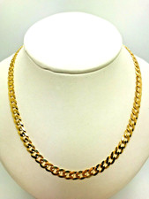 9ct yellow solid gold curb - solid,