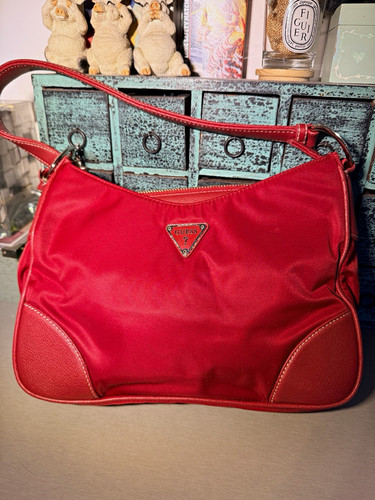 Guess red nylon leather - nylon,