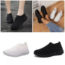 Women’s Ladies Slip On Shoes Trainers Clog Mule Flat Support Vulcanized Comfort