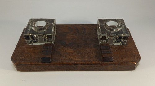 Antique wooden desk - antique, inkwell