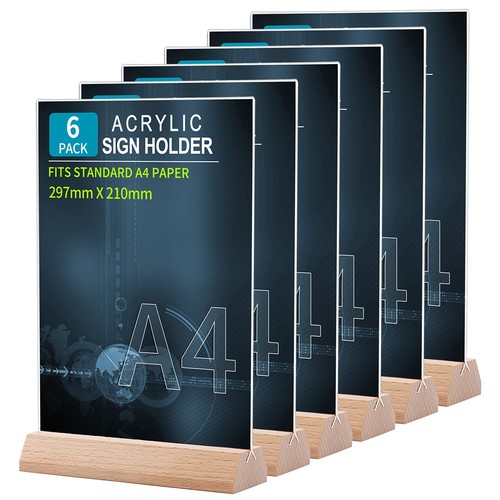 Acrylic sign holders table - sign, a4