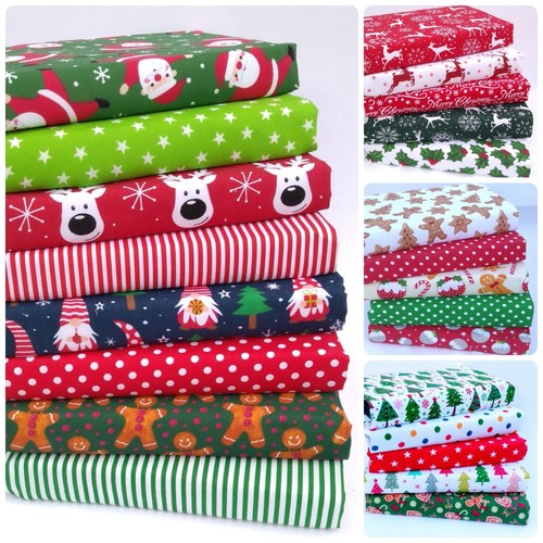 Christmas poly cotton - cotton, fabric
