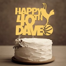 Personalised Cake Topper Custom Spurs Football Birthday Cake Decoration Custom