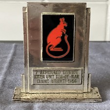 Desert Rats 7th armoured division trophy. Inter unit (Tug-of-war) 1956. Winners