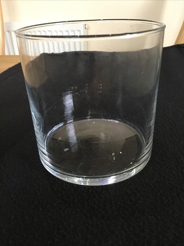 Clear glass cylinder - vase, 12cm