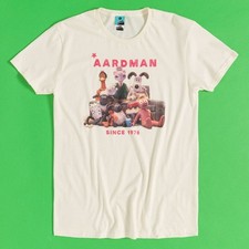 Official Aardman Since 1976 Natural T-Shirt : S,M,L,XL,XXL,3XL