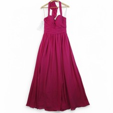 Mark Lesley Bridalwear Dress UK 12 Hot Pink Prom Bridesmaid Formal - Preloved 