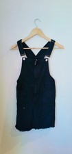 Boohoo black denim dungaree