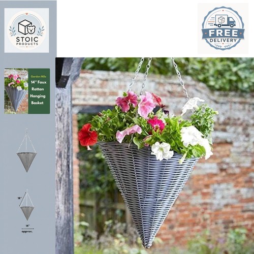 Inch slate rattan - slate, cone