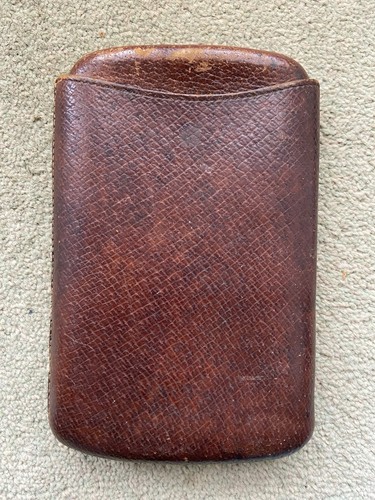 Vintage leather cigar case - leather,