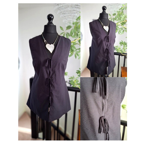Black ladies waistcoat - black,