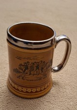 vintage pottery tankard off to