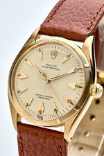 Rolex Oyster Perpetual Rare 18K Pink Gold 1956 Ref 6565 Gents Vintage Watch 34mm