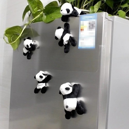Plush panda fridge magnet - magnet, soft
