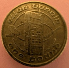 1989 Ellan Vannin Isle of Man One Pound Coin