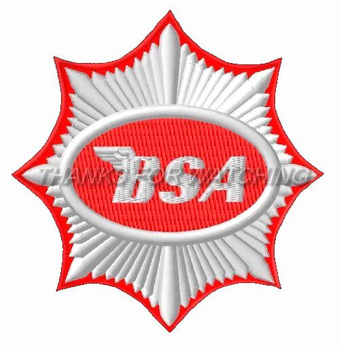 Bsa star embroidered patch - bsa,