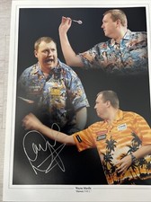 Wayne MARDLE Hawaii 501 Signed Autograph Darts 16x12 Montage Photo AFTAL COA