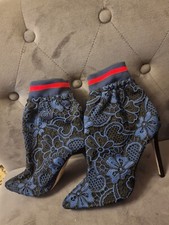 Gorgeous sexy  Lace Boots blue
