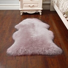 Fluffy Faux Fur Sheepskin Rugs Shaggy Floor Carpet Mat Over Sofa Chair Throw Rug