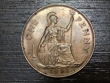 1951 KING GEORGE VI GENUINE ROYAL MINT Uncirculated Condition Bronze UK PENNY 