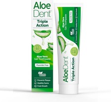 ALOE DENT TRIPLE ACTION  ALOE VERA FLUORIDE FREE TOOTHPASTE 100ml
