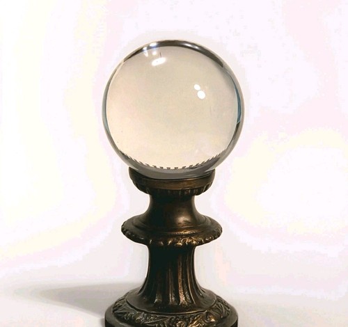 Vintage glass crystal ball - crystal,