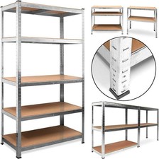 Heavy Duty 5 Tier Metal Garage Shelves Shelving Racking Storage Boltless Shelf