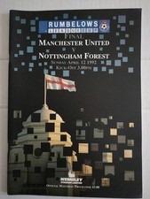 Manchester United v Nottingham Forest League Cup Fial Programme.  1992