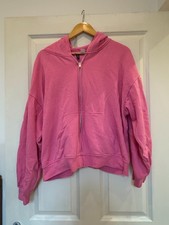 H&M Women's Pink Zip Up Hoodie