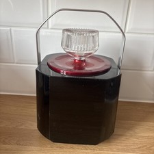1970s BOC Sparklets Ice Bucket For Bar, Cocktails With Tongs, Vintage Original
