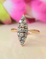 Victorian Ring Diamonds Gold 585 Antique Art Nouveau Belle Epoque Antique