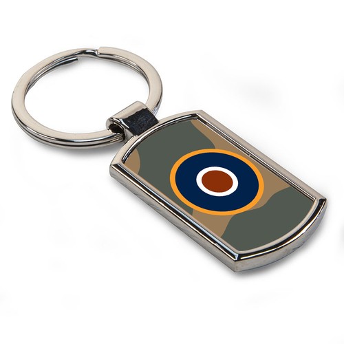 Raf roundel metal - roundel, keyring