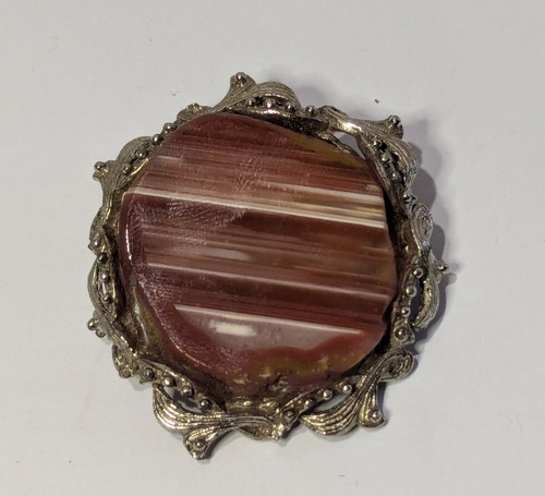 Antique victorian banded - victorian, brown