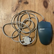 Microsoft 61402 Serial Mouse Home Track Ball Trackball Wired Corded Retro