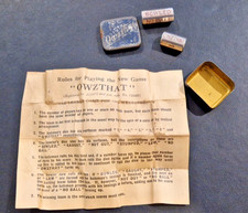 RARE Pre-War 1930s Owzthat Vintage Cricket Dice Game Complete with Instructions