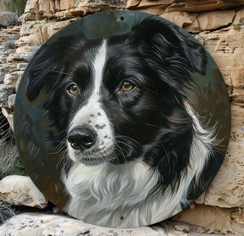 Retro decorative border - decorative, collie