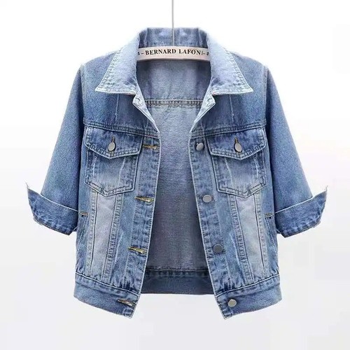 Women denim jacket loose fit - jacket,